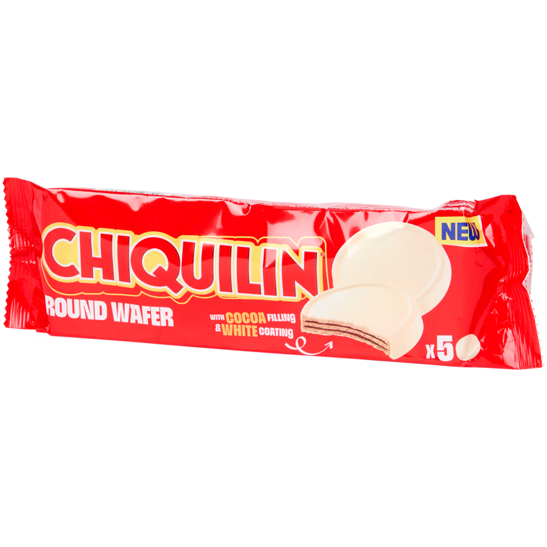 Chiquilin Round Wafer – Kakao-Füllung mit weißem Überzug, 5 Stück 🍫