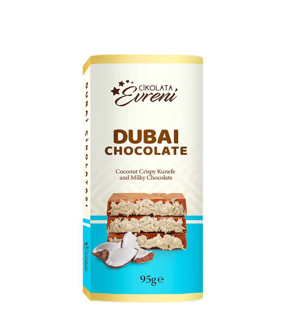 Eureni Dubai Coconut Crispy Kunefe and Milky Chocolate 95g