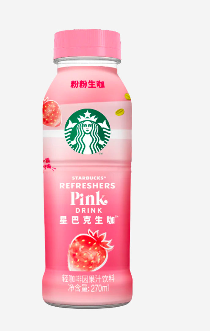 Starbucks Refreshers Pink Drink Strawberry Flavor 270ml