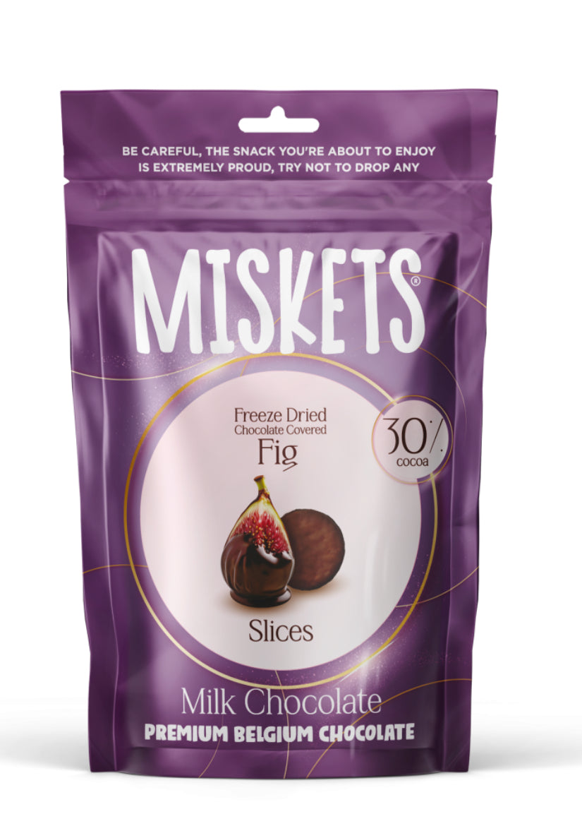 Miskets Milk Chocolate Coated Freeze Dried Fig Slices 80g