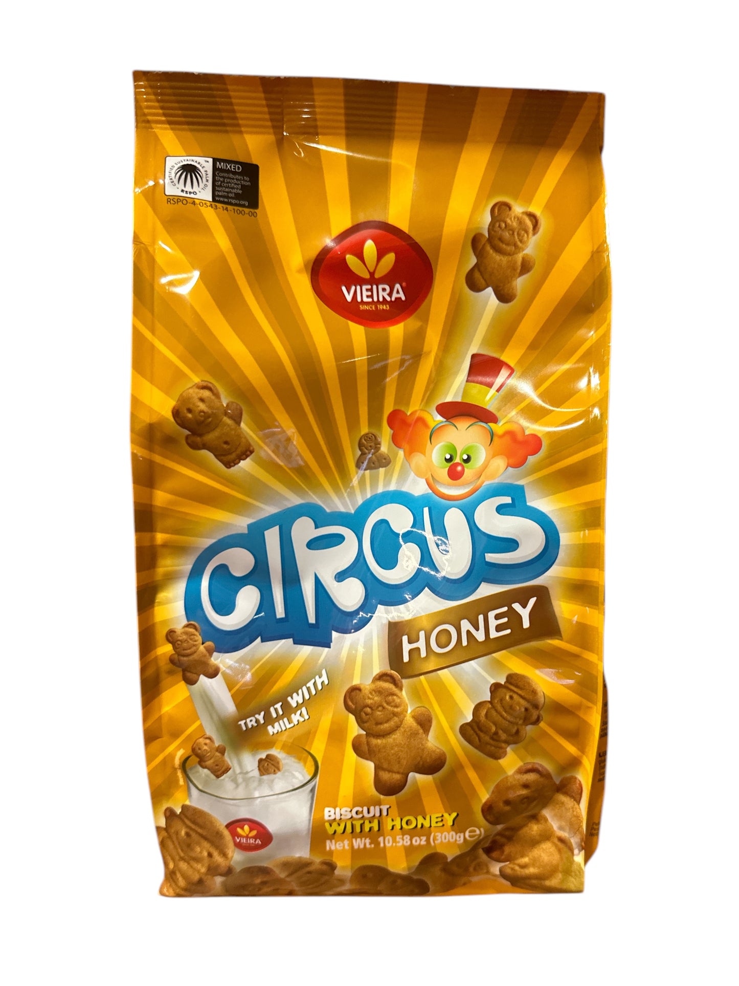 Vieira Circus Honey Bolacha – 300g 🍯🎪