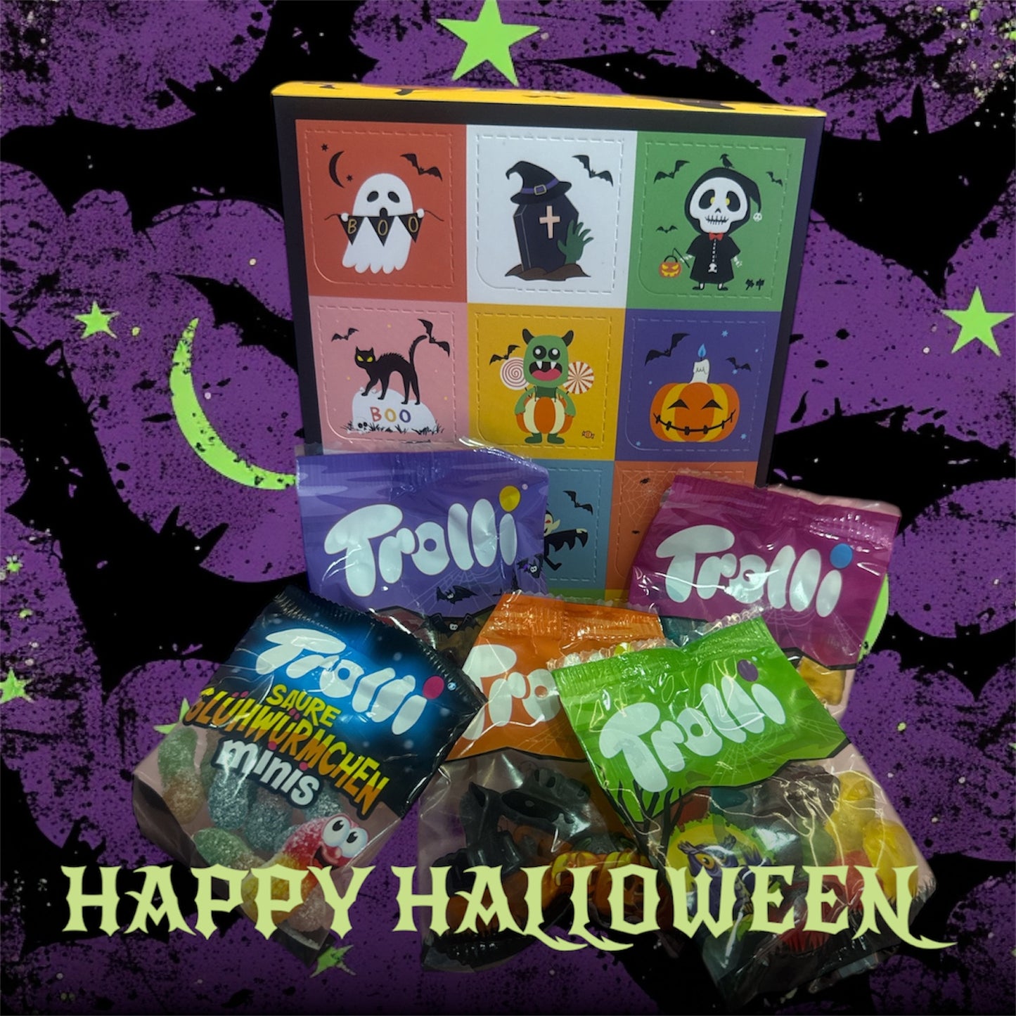 Halloween-Box mit 12 Süßigkeiten