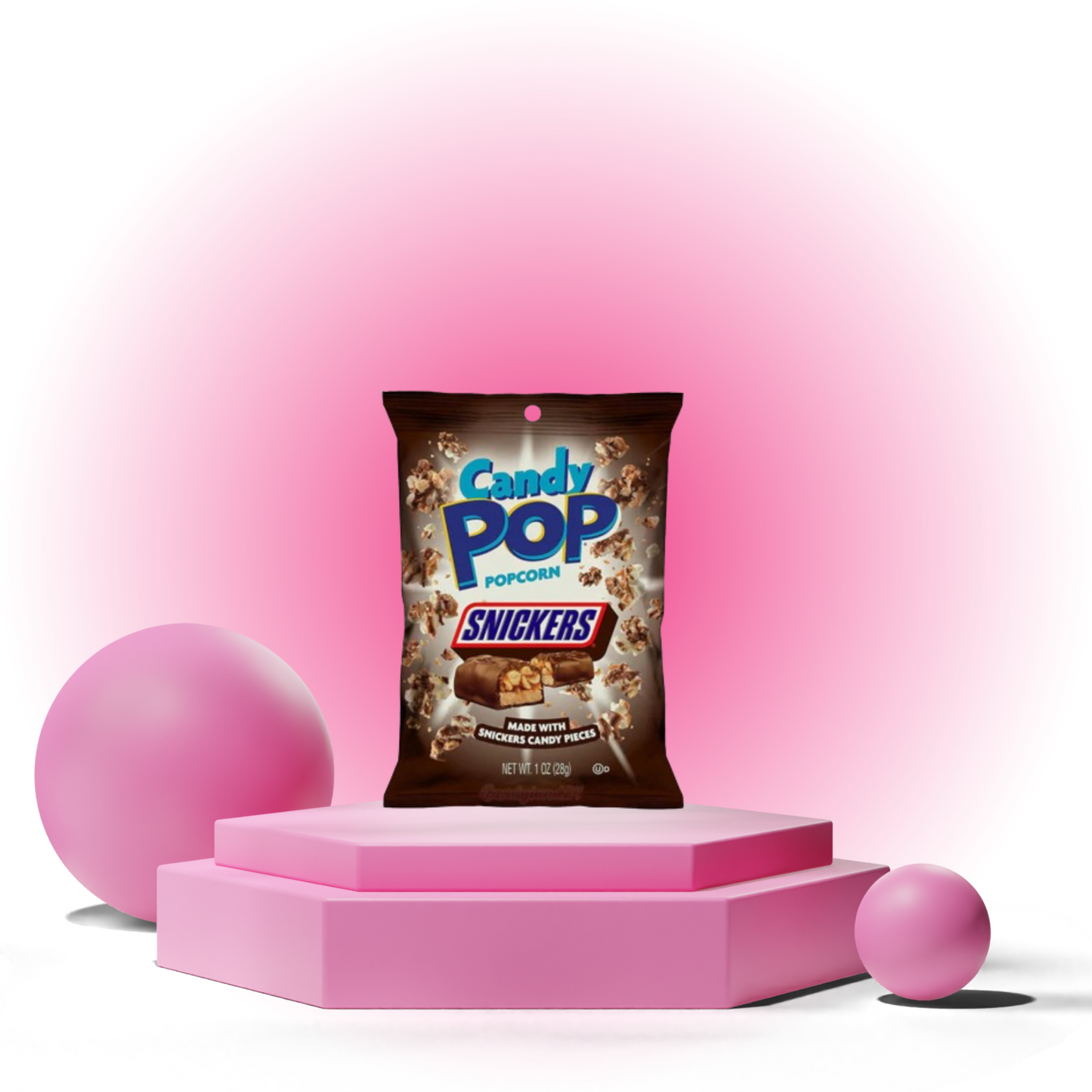 Candy Pop Popcorn Snickers (28g) – USA 🥜🍫🍿