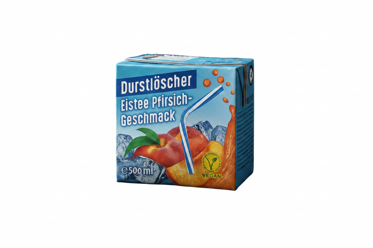 Durstlöscher Pfirsich Eistee – 500ml 🍑🧊 VEGAN
