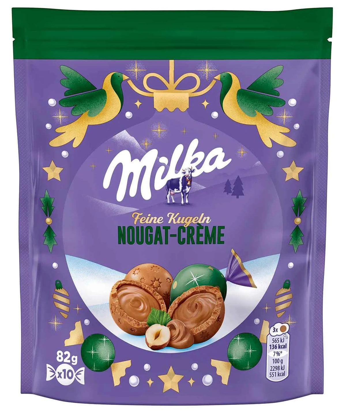 Milka Feine Kugeln Nougat-Crème 82g 🍫🌰