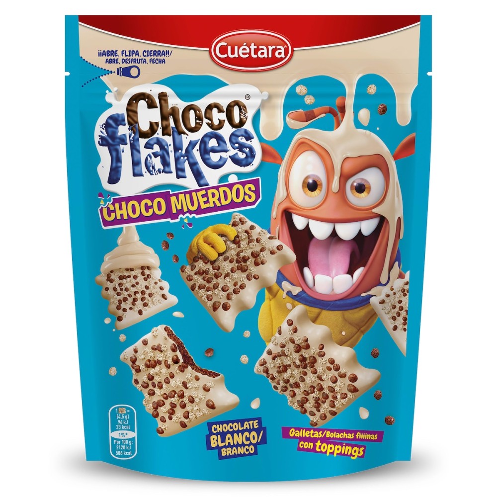 Cuétara Flakes Chocomuerdos Blancos – 70 g 🍫
