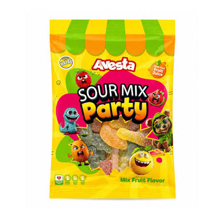 Avesta Sour Mix Gummy - Mix Fruit Flavor 80g