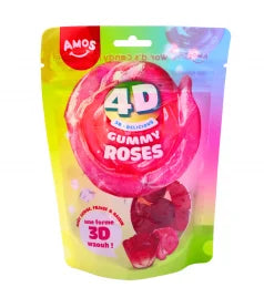AMOS 4D Gummy Roses – Fruchtgummi-Rosen, 120 g 🌹