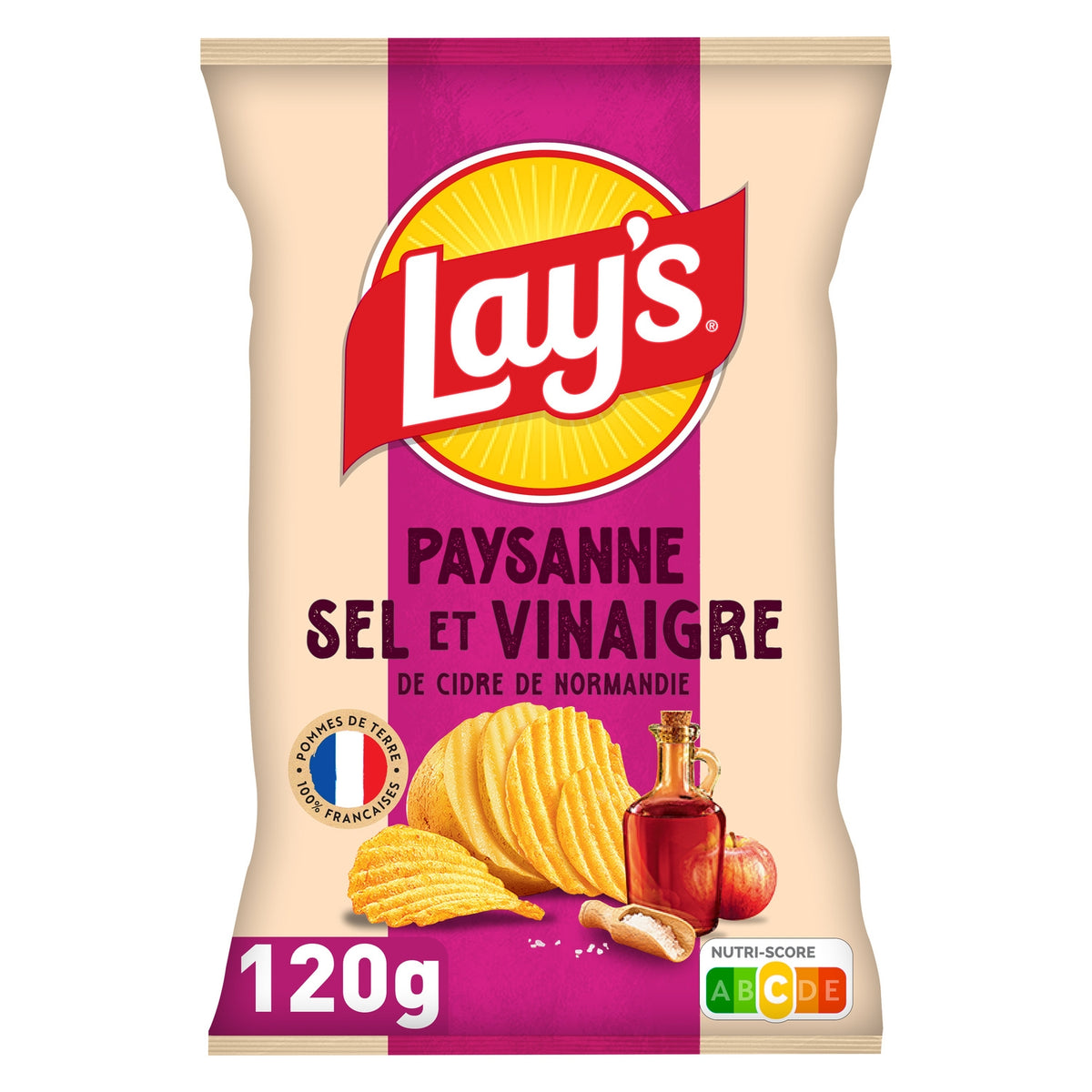 Lay's Recette Paysanne Salz &amp; Normandie-Apfelessig – 120g 🥔🌊