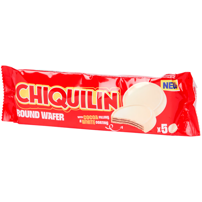 Chiquilin Round Wafer – Kakao-Füllung mit weißem Überzug, 5 Stück 🍫