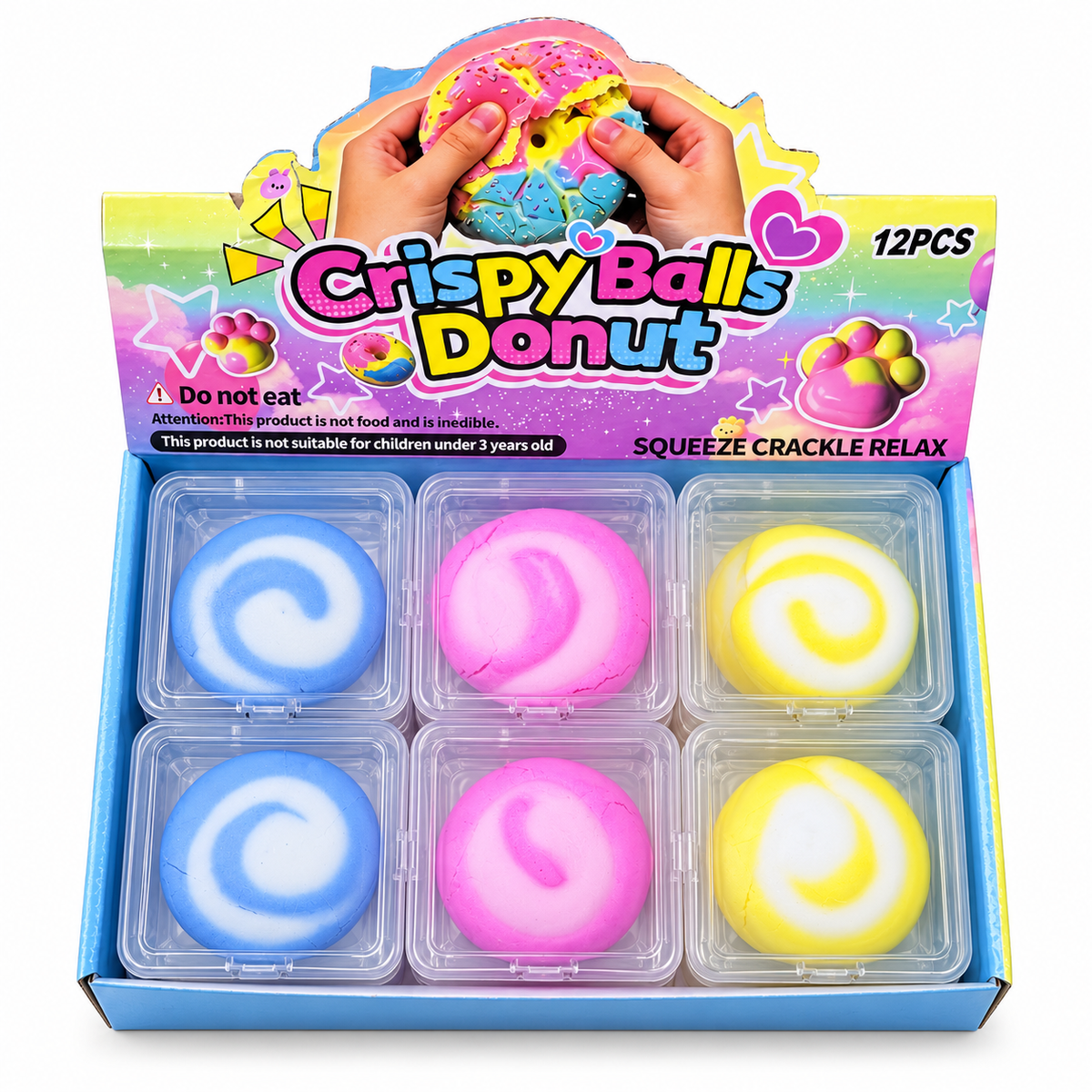 Crispy Swirl Squishy – Bunter Knisterspass 🌀💖