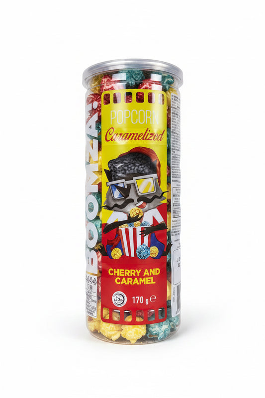 Boomza Cherry and Caramelized Popcorn 170g (HALAL) 🍓