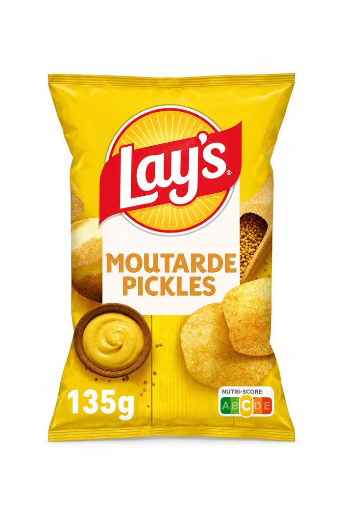 Lay's Moutarde Pickles Chips – 135g 🥔