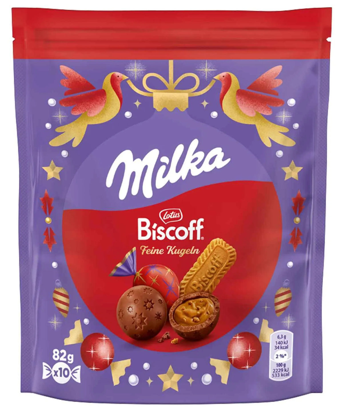 Milka Feine Kugeln Lotus Biscoff 82g 🍫🍪
