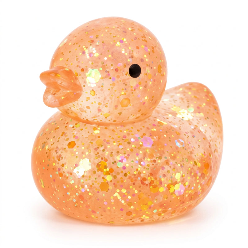 Glitter Duck Squishy / Glitzer-Ente ORANGE