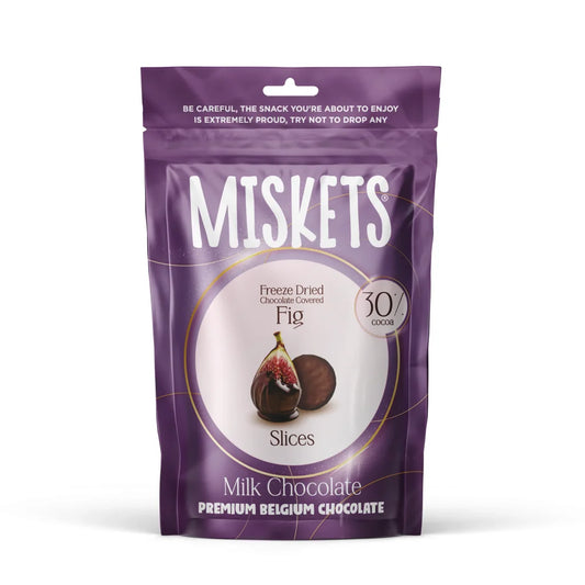 Miskets Milk Chocolate Coated Freeze Dried Fig Slices (80g) – Türkei 🍫🍈