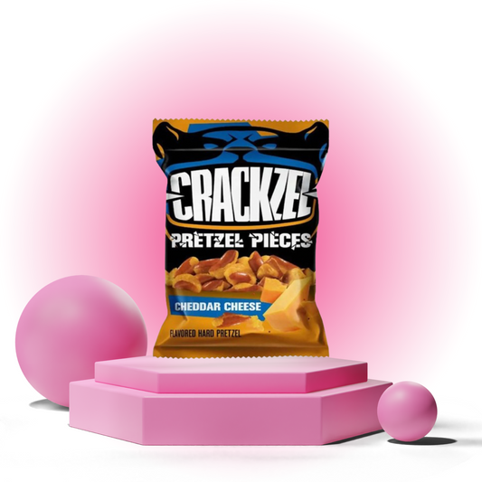 Crackzel Cheddar Cheese Pretzel Chips 85g