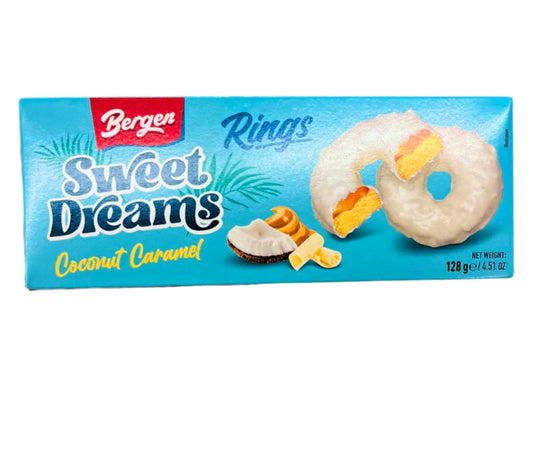 Bergen Rings Caramel & Coconut 128g