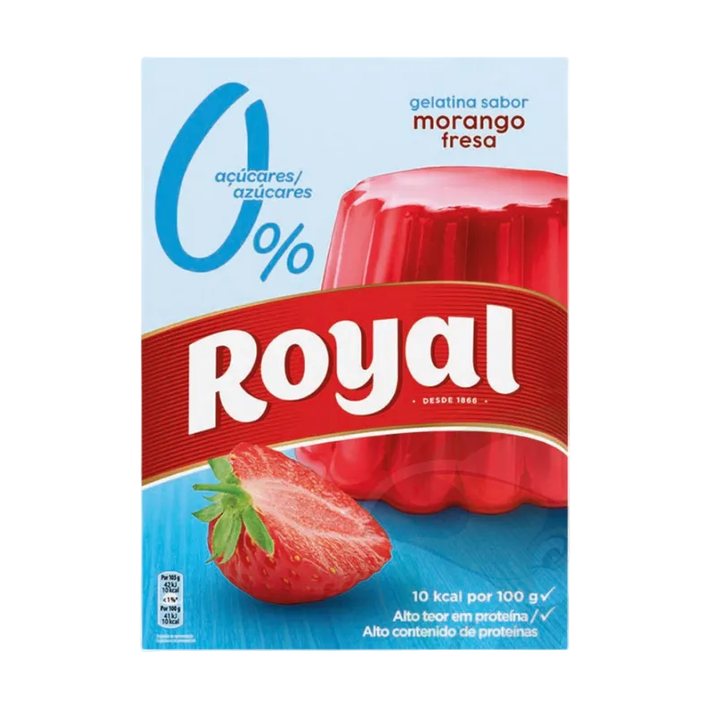 Gelatina Royal Light Morango – 31g 🍓✨