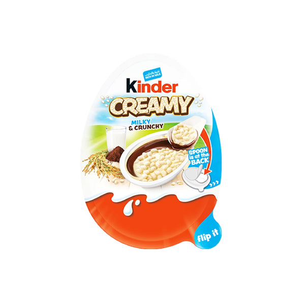 Kinder Creamy Milky & Crunchy 19g 🥛🍫 MHD: 30.08.2026