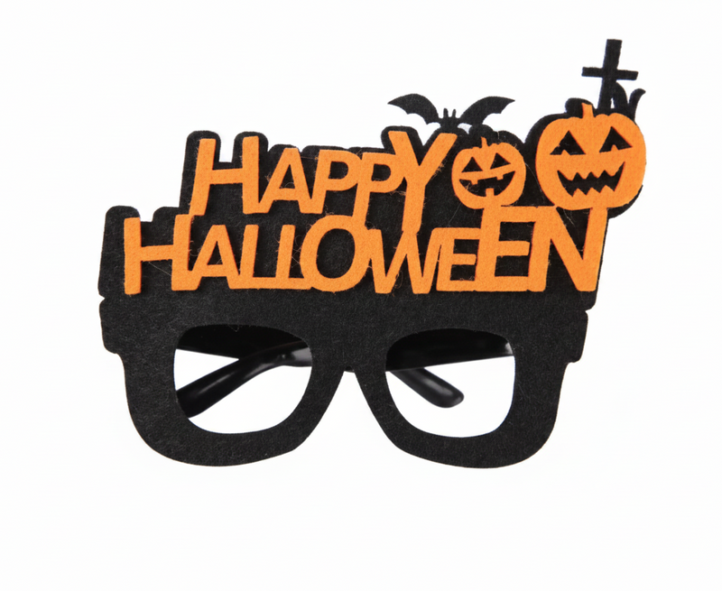 Happy Halloween Brille Orange