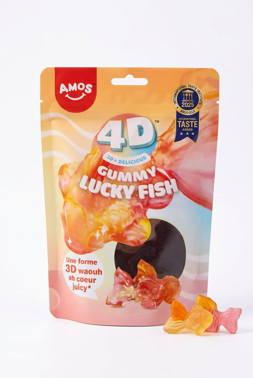 AMOS 4D Gummy Lucky Fish – Fruchtgummi in Fischform 🐠🍬