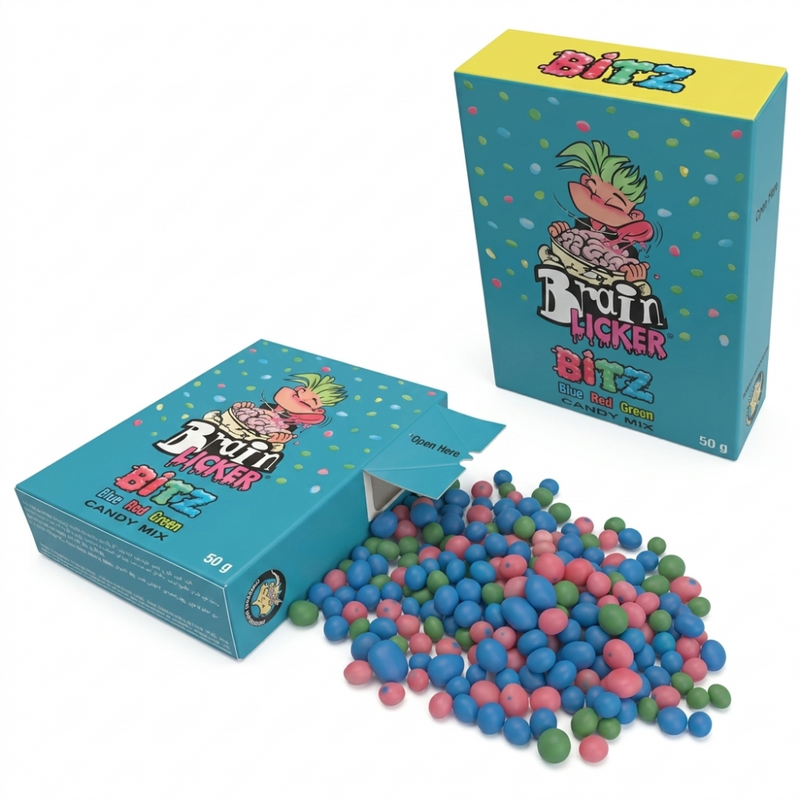 BITZ Brain Licker – Saure Zungenfärber-Bonbons 50g 🧠🍬