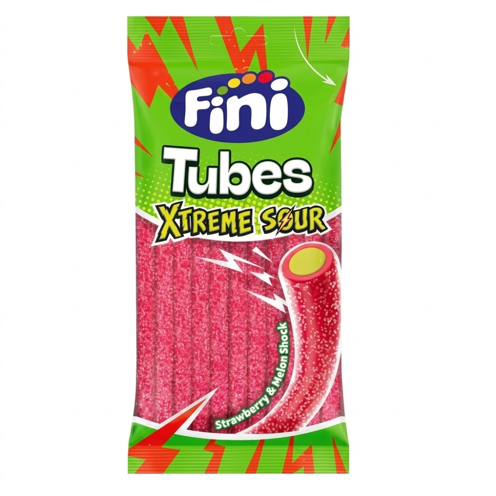 Fini Tubes Xtreme Sour Erdbeere-Melone 90 g