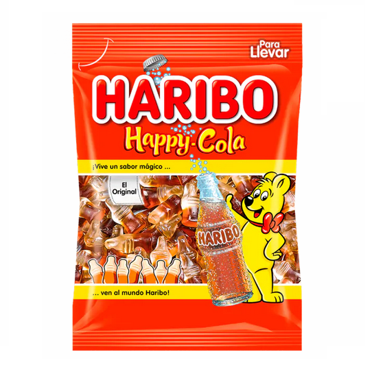 HARIBO Happy Cola 100 g – Fruchtgummi-Cola-Fläschchen