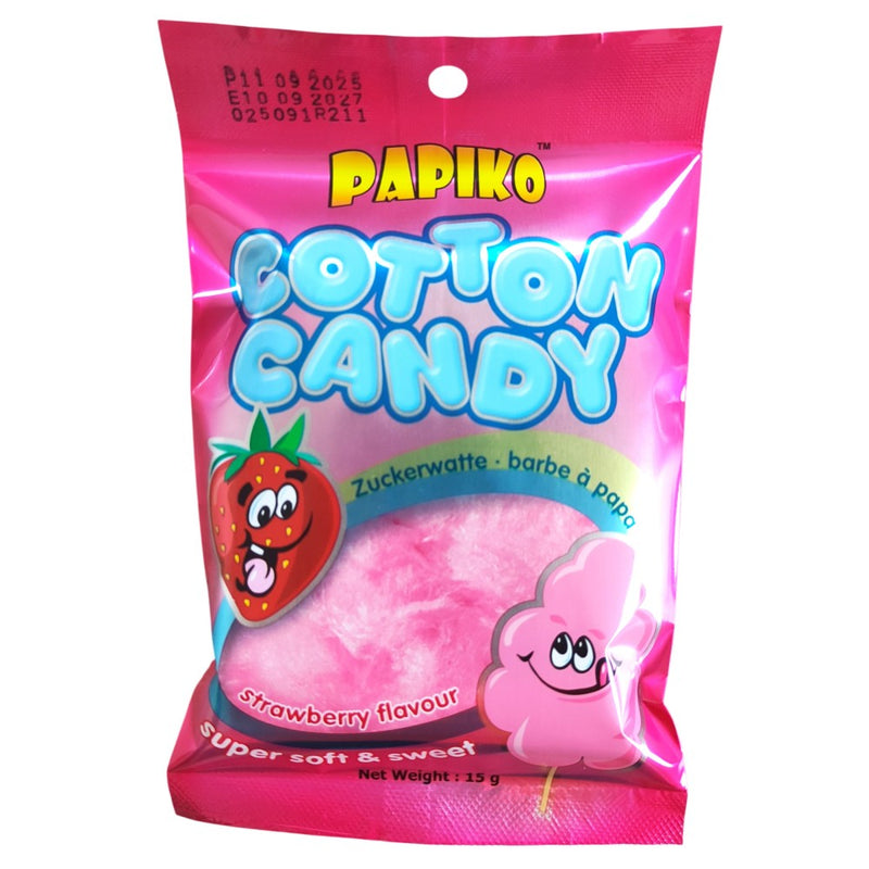 Papiko Erdbeer-Zuckerwatte – 15g 🍓☁️