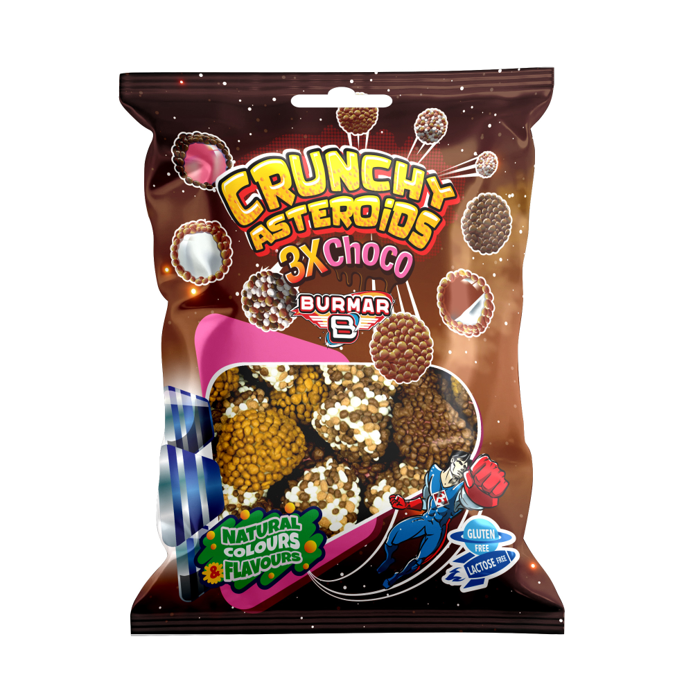 Burmar Crunchy Asteroids Choco – 90g 🚀🍫