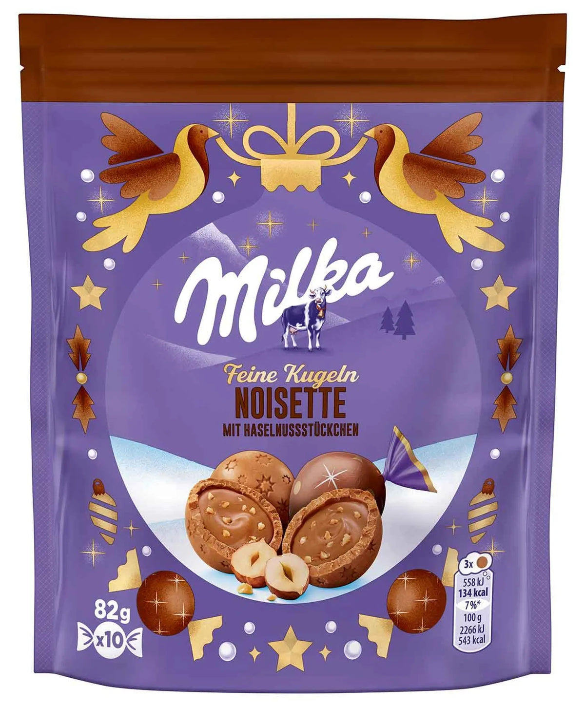 Milka Feine Kugeln Noisette – 82 g 🍫🌰