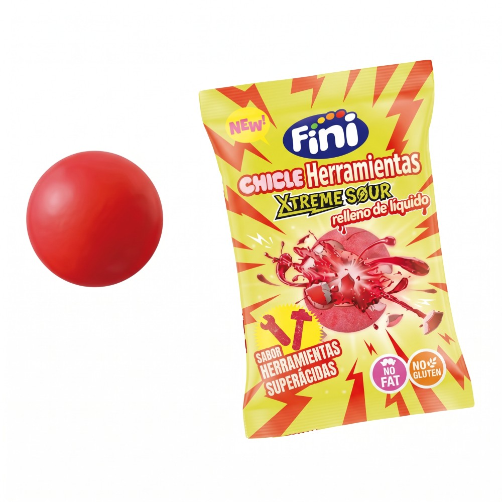 Fini Xtreme Sour Werkzeug-Kaugummi mit Füllung