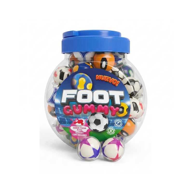 Foot World Cup Fruchtgummi mit saurer Erdbeerfüllung