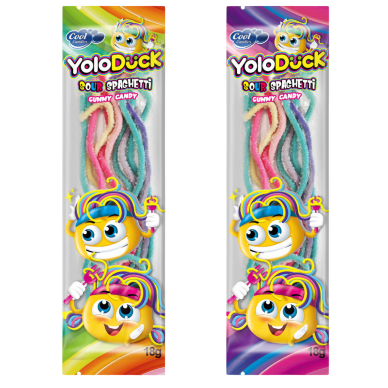 Cool Sour Spaghetti Gummy 18 g – Saure Fruchtgummi-Spaghetti