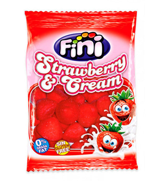Fini Fresas con Nata 75 g – Erdbeer-Marshmallows mit Sahnegeschmack