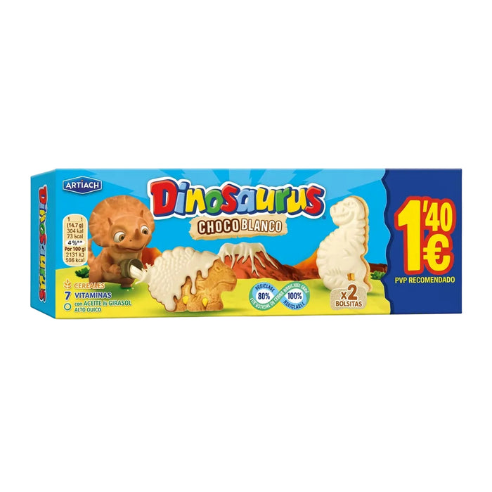 Dinosaurier-Kekse mit weißer Schokolade – 88 g