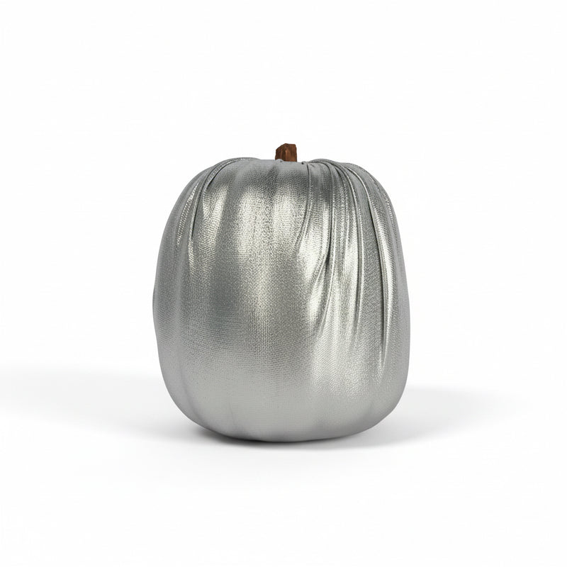 Halloween Deko Kürbis Silber 12cm