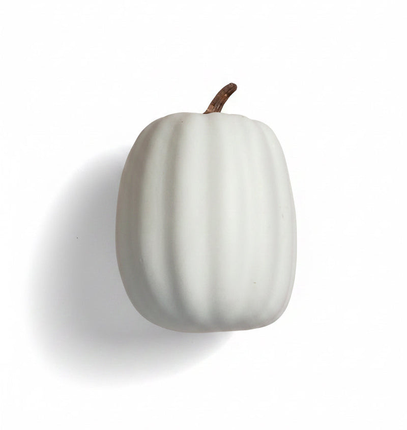 Halloween Deko Kürbis Weiss 12cm
