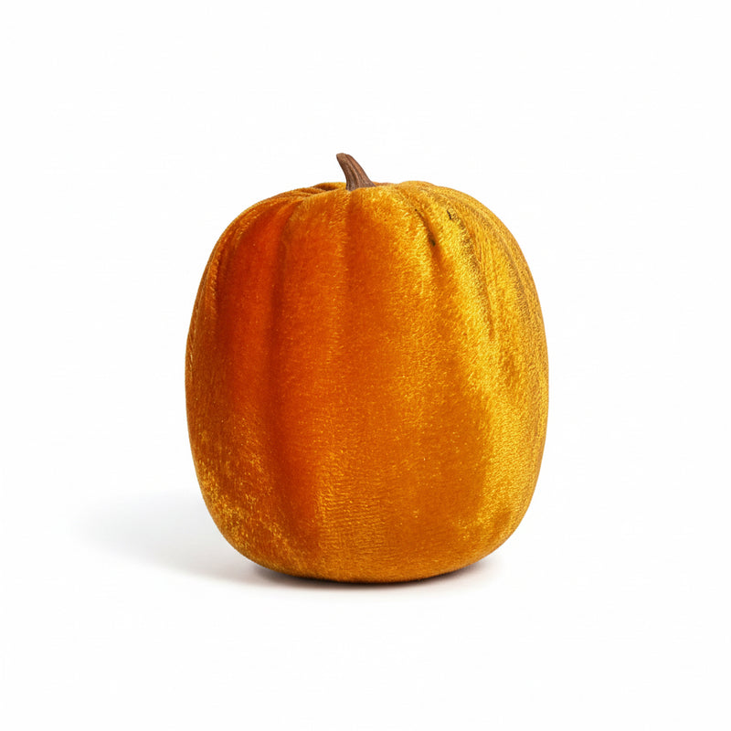 Halloween Deko Kürbis Orange Fell 12cm