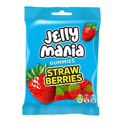 JAKE Fresas Pica 100 g – Saure Erdbeer-Fruchtgummis