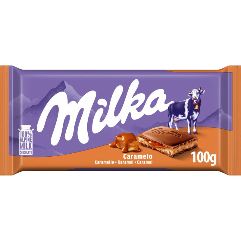 Milka Karamell – Alpenmilchschokolade mit Karamell – 100 g