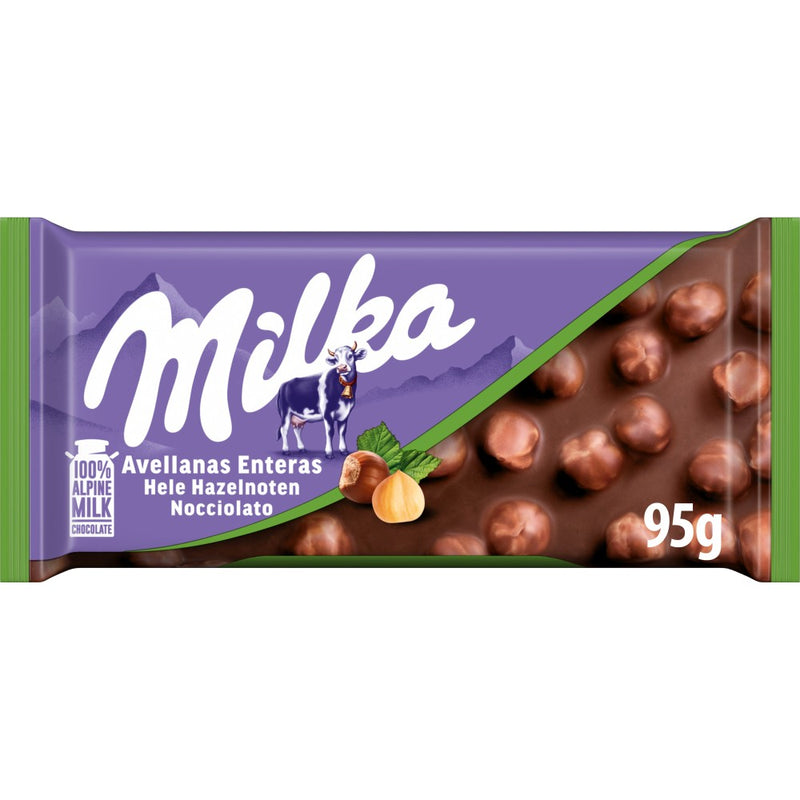 Milka Haselnuss – Alpenmilchschokolade mit Haselnüssen – 95 g