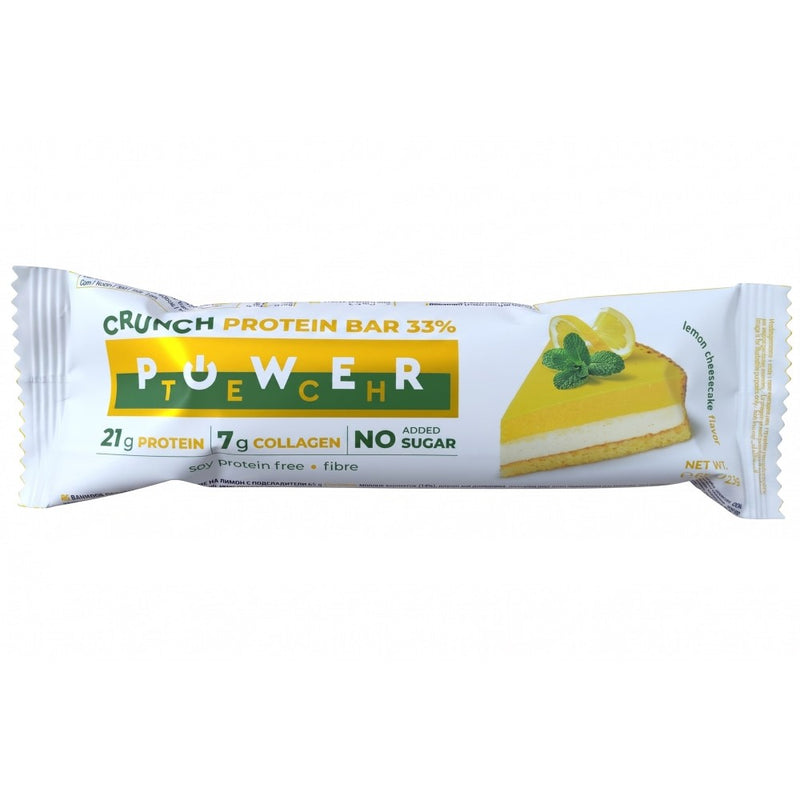 Power Tech Crunch Proteinriegel 33% Lemon Cheesecake – 65 g 🍋