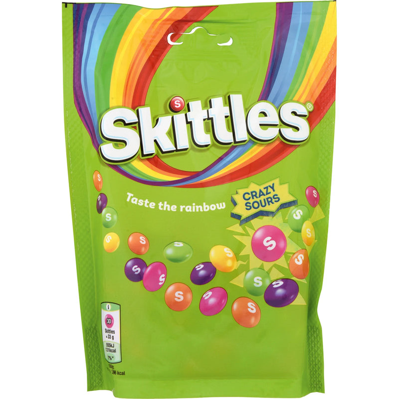 Skittles Crazy Sours – Saure Frucht-Kaubonbons – 40g 🌈