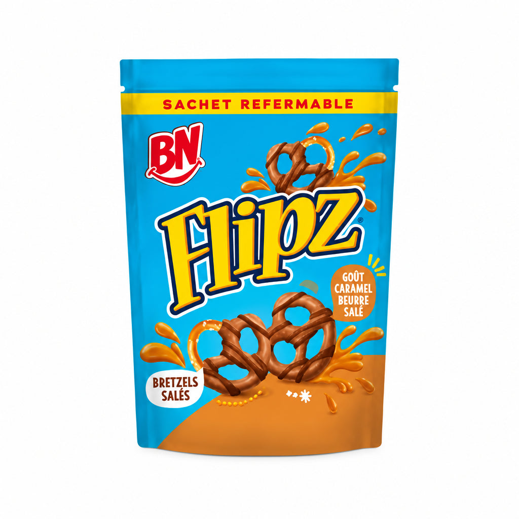 BN Flipz Schokolade-Karamell – 90g 🥨🍫