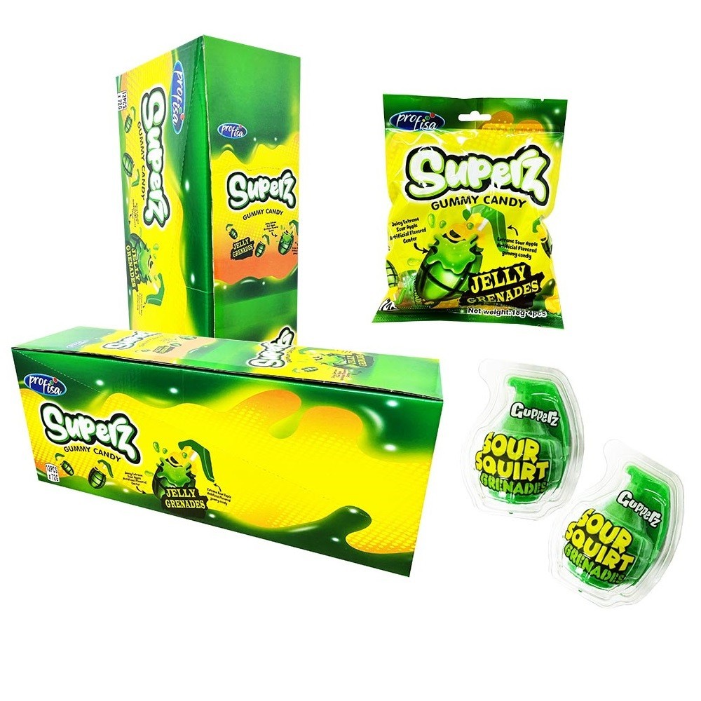 SuperZ Jelly Grenades – Gefüllte Fruchtgummis 72g 💣🍏