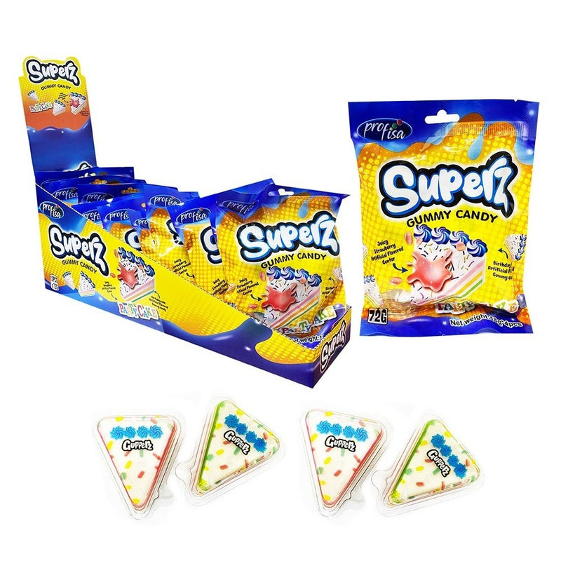 SuperZ Party Cake – Gefüllte Fruchtgummis 72g 🍰🍓